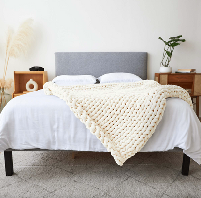 The Serenity Hand-Knit Weighted Blanket